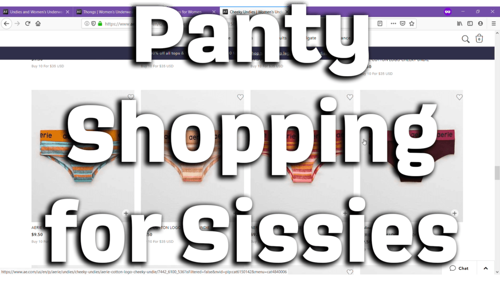 panty shopping for sissies video
